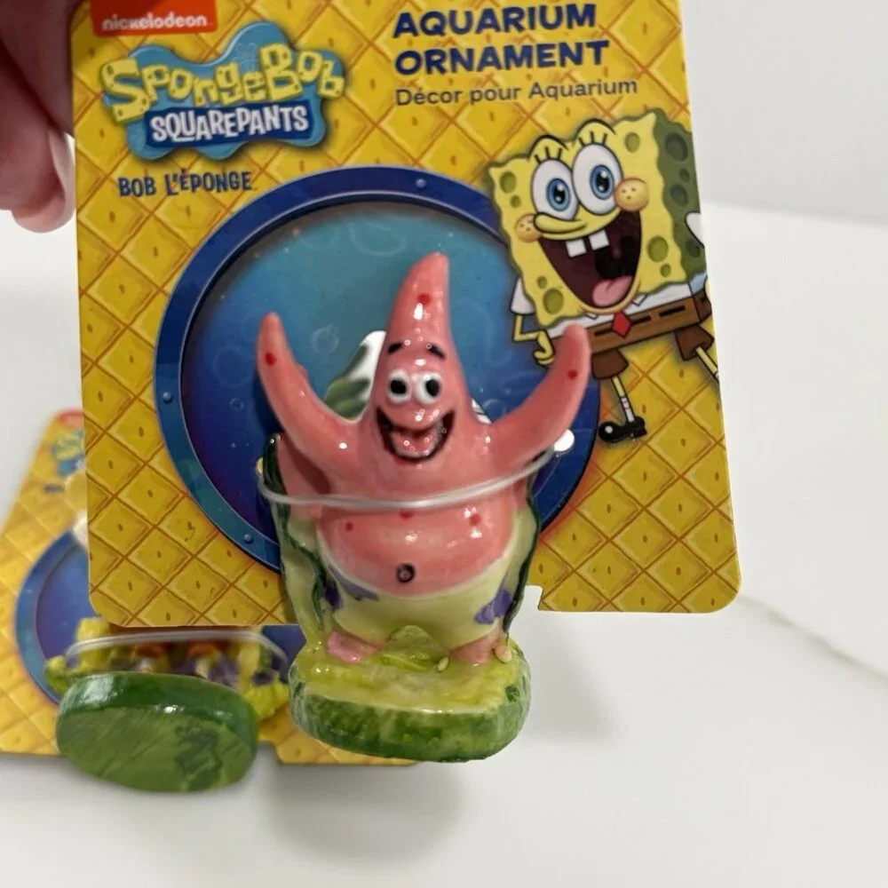 SpongeBob Squarepants Patrick Star Set of 2‎ Mini Aquarium Desk Ornaments NEW